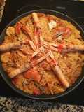 Arroz con cangrejo azul