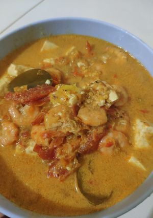 Foto resep Gulai udang tahu khas padang