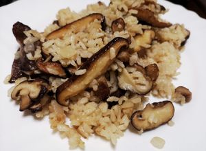 Foto de Arroz "Aproveitado" com Cogumelos Shitake