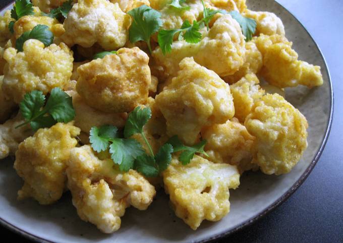 Curry Flavoured Cauliflower Tempura