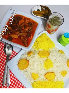 عکسی از دستور خورشت بامیه با گوشت قلقلی