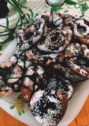 عکسی از دستور دونات و پیراشکی شکلاتی فوق العاده😍😋🍩