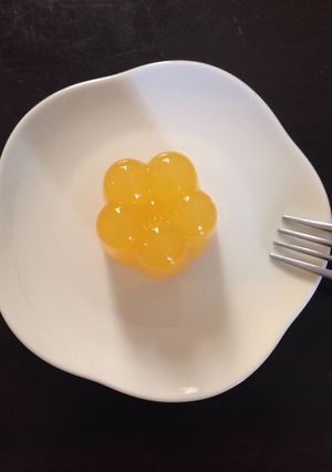 Hình của món Thạch rau câu jelly chanh dây đường phèn.