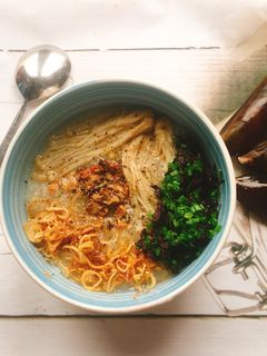 Hình của món Cháo vẹm xanh.