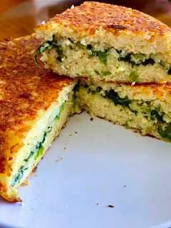 Una foto de Tortilla de arroz rellena