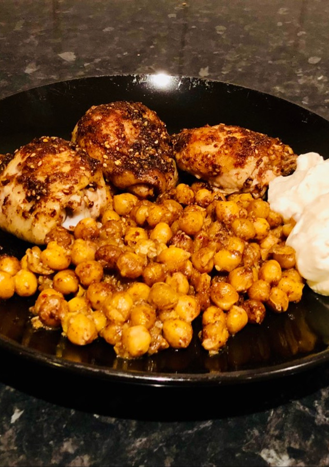A picture of Easy Za’atar Chicken with Chickpeas.