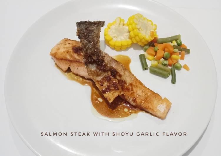 Salmon Steak with Shoyu Garlic Flavor