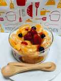 Ensalada mix de frutas con miel y yogur!