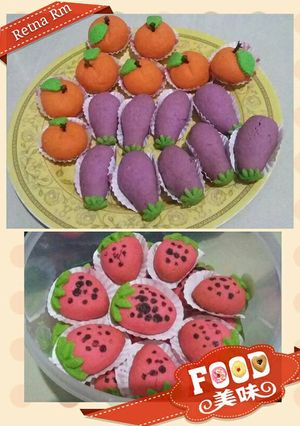 Foto resep Nastar (kue nanas) bentuk jeruk, terong, strawberry 😄