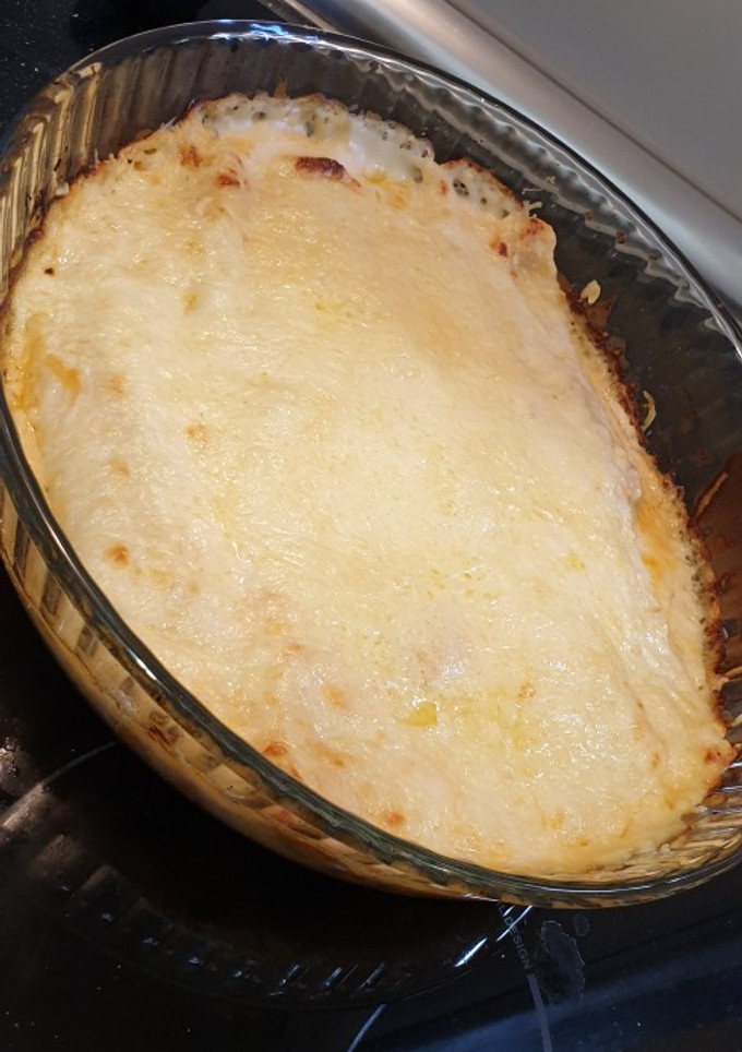 Una foto de Canelones con atún