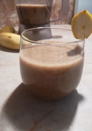 Kávés banános smoothie recept fotója