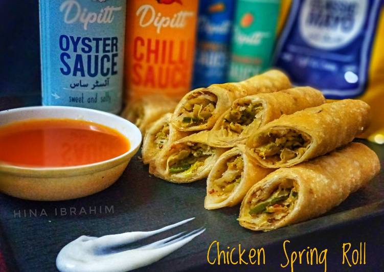 Recipe of Ultimate Cjicken Spring Roll