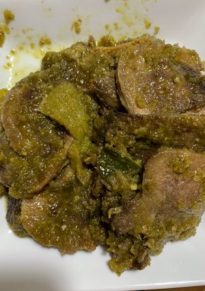 Foto resep Lidah sapi cabai hijau