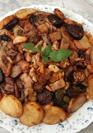 صورة لوصفة مقلوبة خضروات ولحم