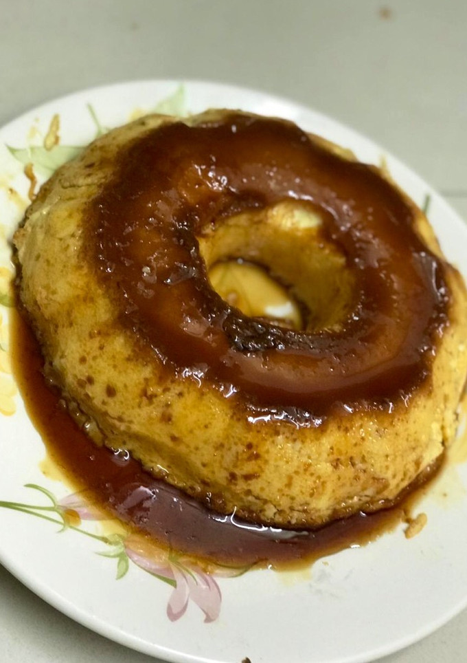 Una foto de Flan casero con leche condensada