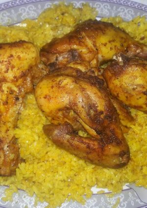 صورة لوصفة مندي الفراخ اللذيذ 😋💙