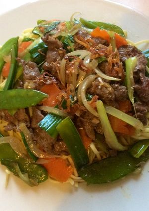 Hình của món Mì xào bò.