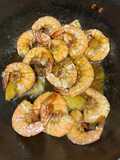 Shrimp Stir-Fry with Ginger, Leek Whites and Coconut Aminos and Maple Syrup. My own version of 油爆虾