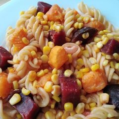 Vickys One Pot Pasta with Sweet Potato & Beetroot GF DF EF SF NF A picture of Vickys One Pot Pasta with Sweet Potato & Beetroot GF DF EF SF NF.
