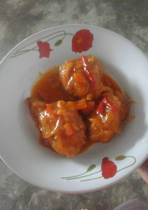 Foto resep Ayam goreng tepung siram saos