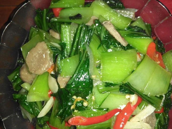 Langkah Gampang Menyiapkan Resep Tumis pokcoy baso yang Lezat