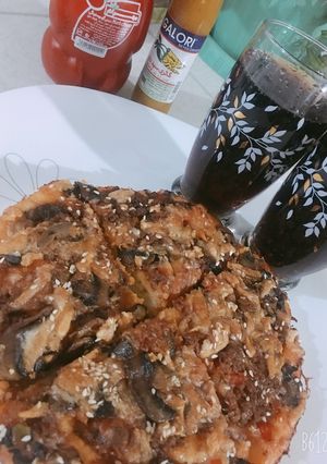 عکسی از دستور پیتزا گوشتی