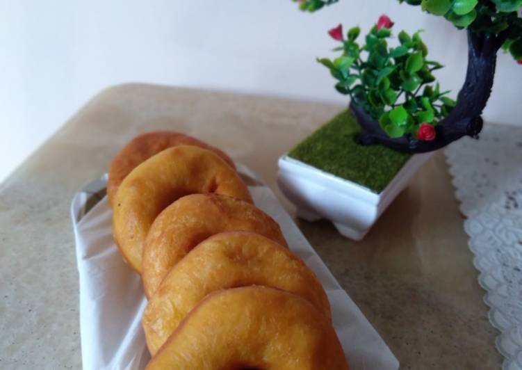 Resep Donut labu kuning simpel, Enak Banget