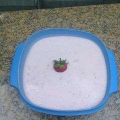 A picture of Home made strawberry yogurt.