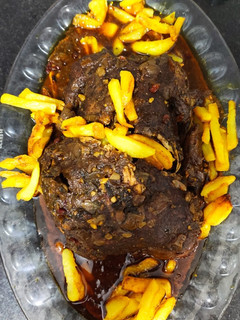 عکسی از دستور مرغ شکم پر