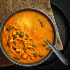 A picture of Vegetable Linguine Soup.
