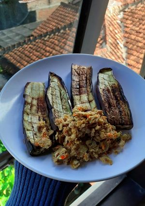 Foto resep Terong Bakar Sambel Tempe Kencur