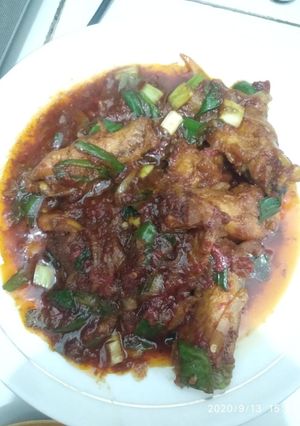 Foto resep Sayap ayam bumbu kecap saos tiram pedas