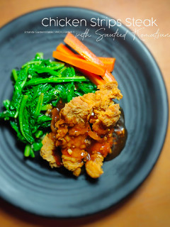 Foto resep Chicken Strips Steak with Sauteed Komatsuna