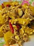 ฟักทองผัดหมูไข่