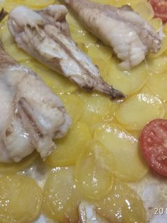 Una foto de Colas de rape al horno