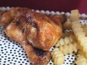 A picture of baked drumsticks