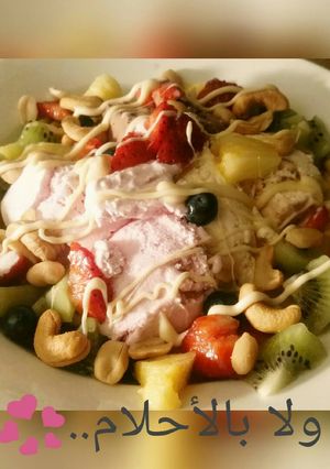 صورة لوصفة سلطة الايس كريم🍦 ice crame salad🍦