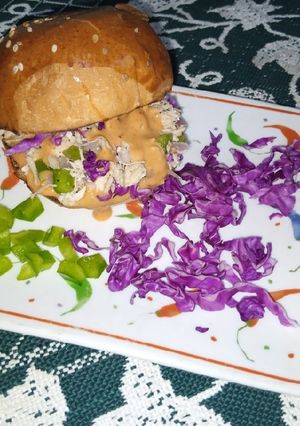 A picture of Indian Chicken Burger.
