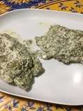 Dos de cabillaud ail et crème de persil aux algues