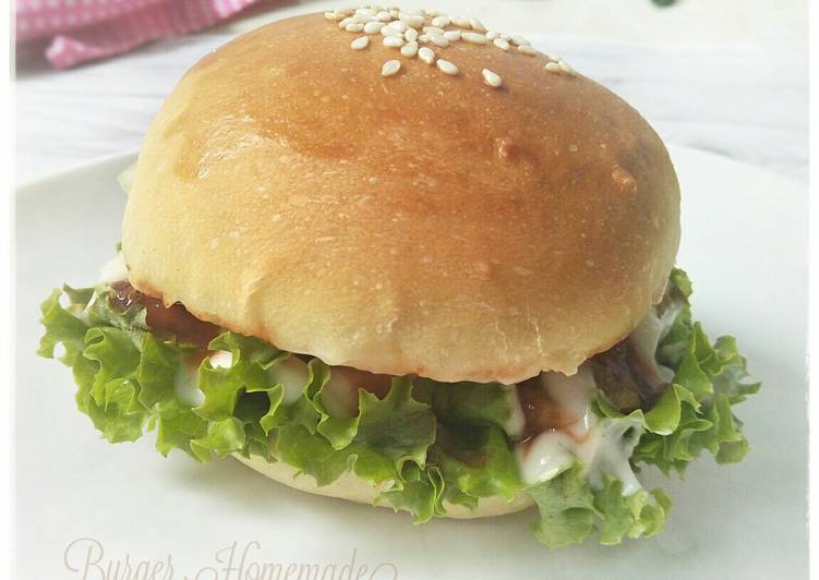 Recipe: Yummy Burger homemade /Patty burger #pr_recookAmerikaAmeRhoma