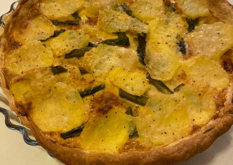 Asparagus Cheese and Potatoes Puff Pastry Tart