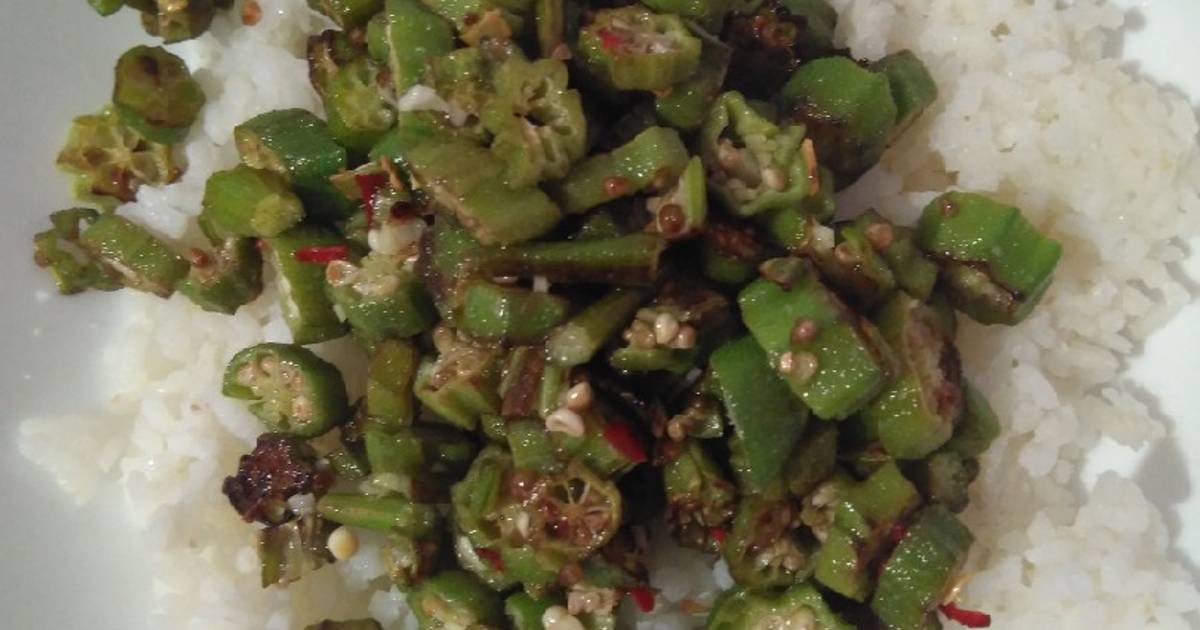 Fried Okra And Rice Recipe By Syk Cookpad