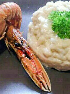 Una foto de Risotto a la crema de cigalas