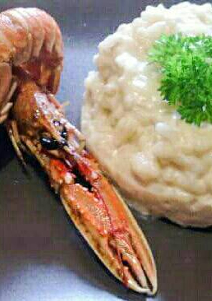 Una foto de Risotto a la crema de cigalas