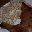 Pollo con ensalada de repollo