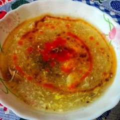 A picture of Chicken vegetable soup.