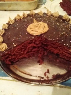 Una foto de Pastel de tercio pelo rojo