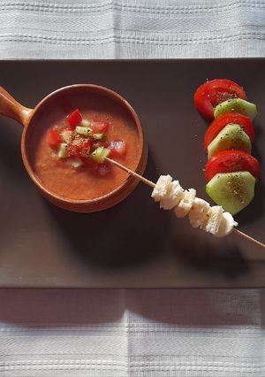 Une photo de Gaspacho concombre-tomate