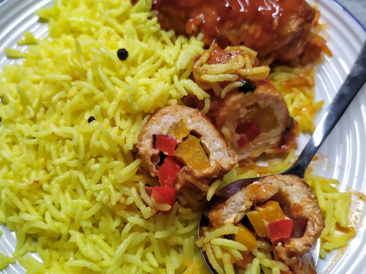 Resep Briyani rice with chicken rolls, Bikin Ngiler