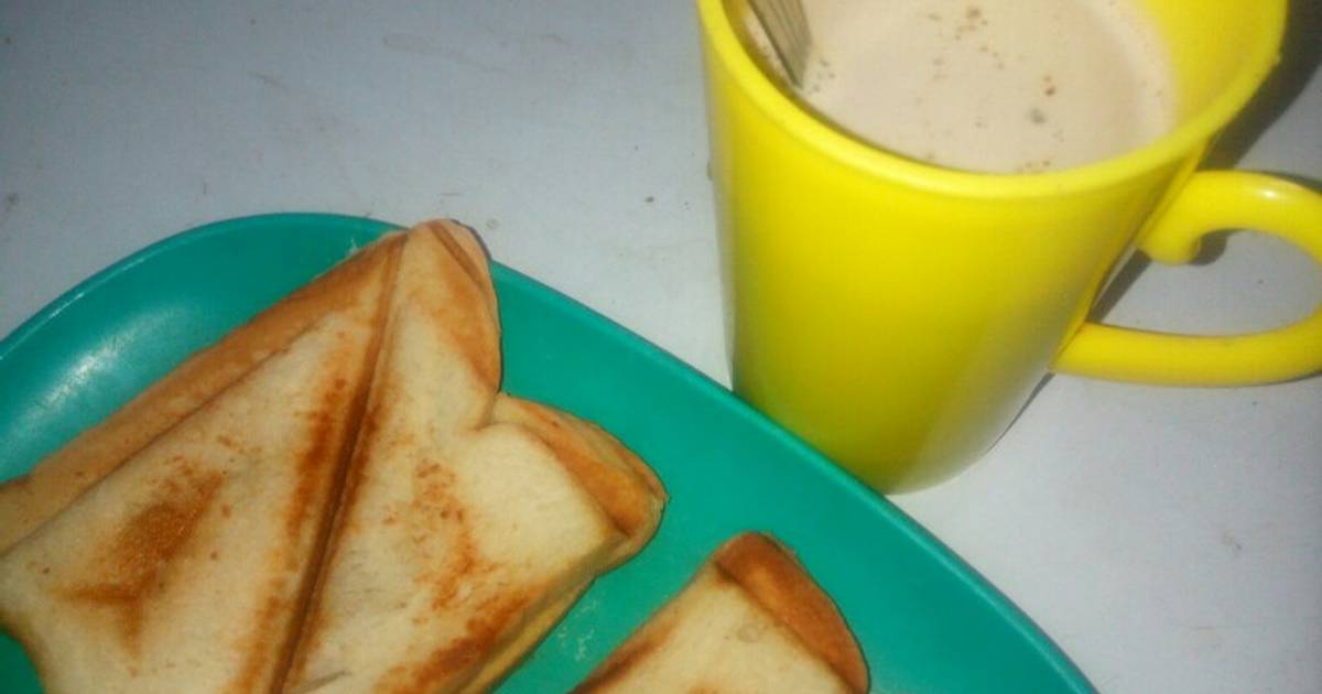 Tea and toasted bread Recipe by Rafia Saeed Abjmom16 Cookpad